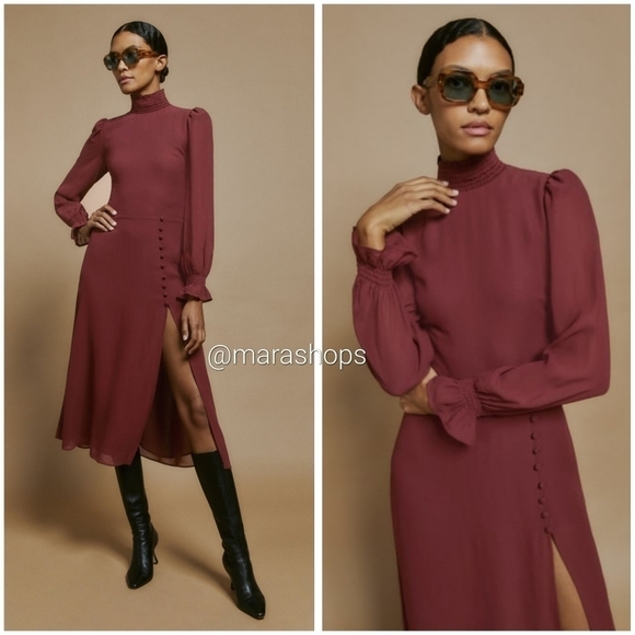 Reformation Stevi Long Sleeve Dress - Picture 1 of 9